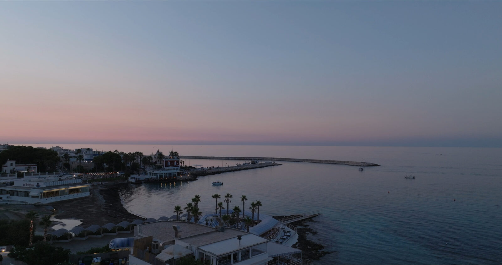 The port of Savelletri at dusk